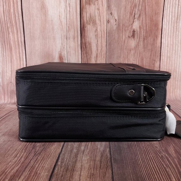 Vintage Samsonite Laptop Bag Black Nylon Leather Travel Bag - Picture 6 of 16
